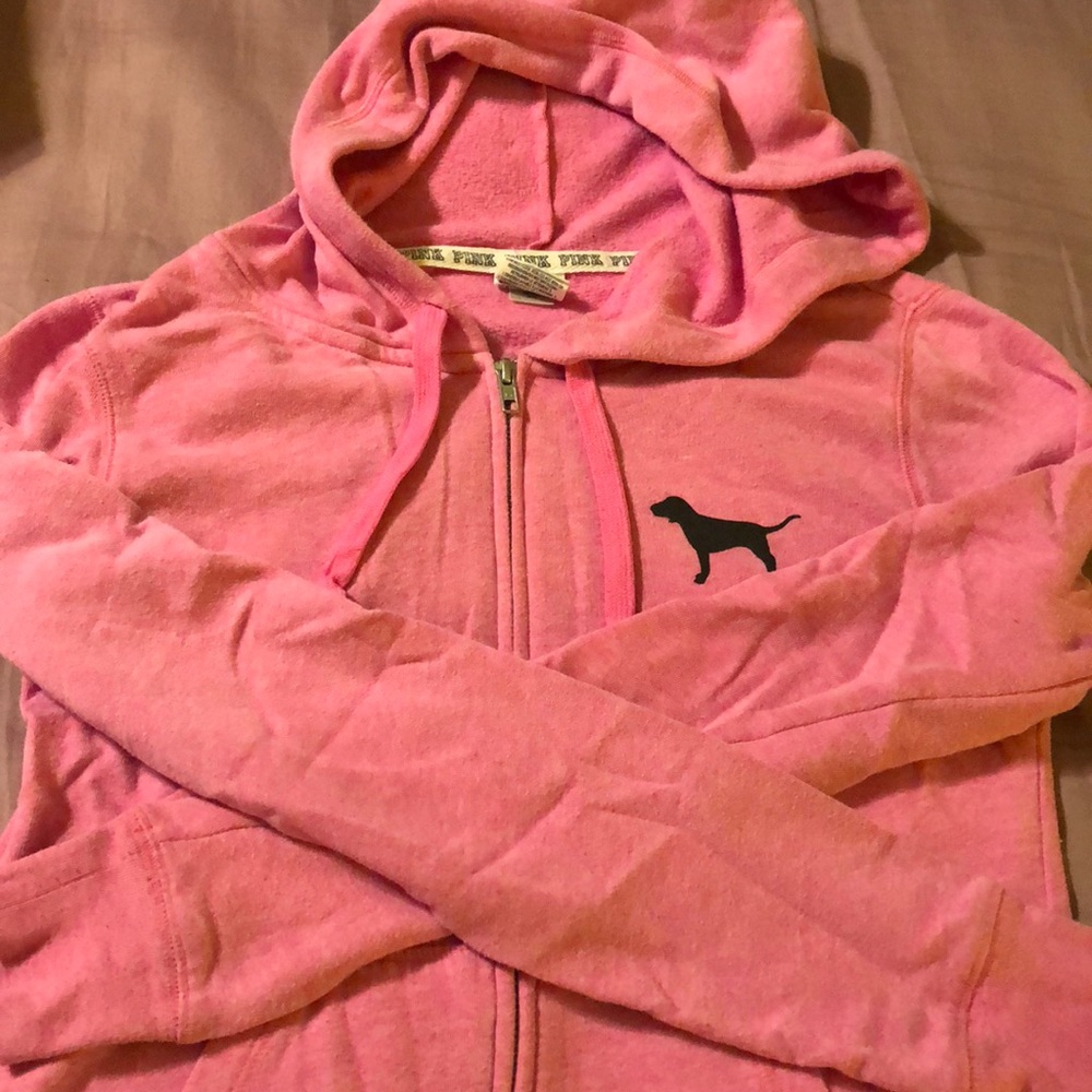 PINK full-zip sweatshirt